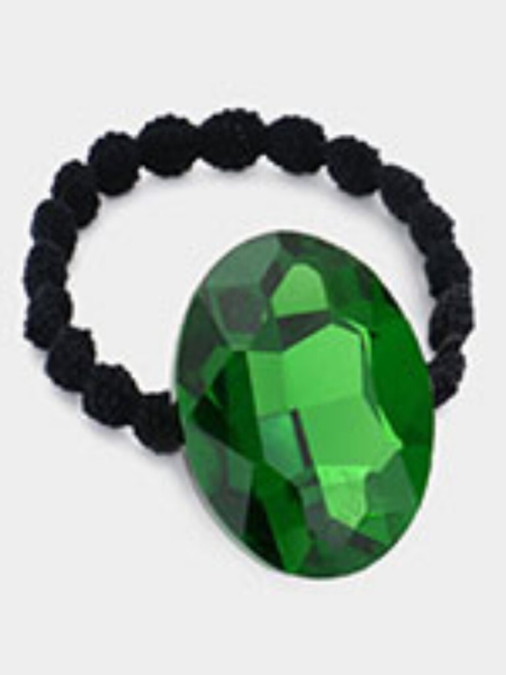 Crystal Oval Accented Stretch Hairband - Black, Gold or Pink - Select One - Picture 5 of 6
